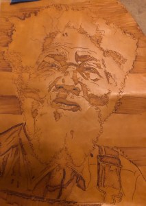 Pyrography on Leather